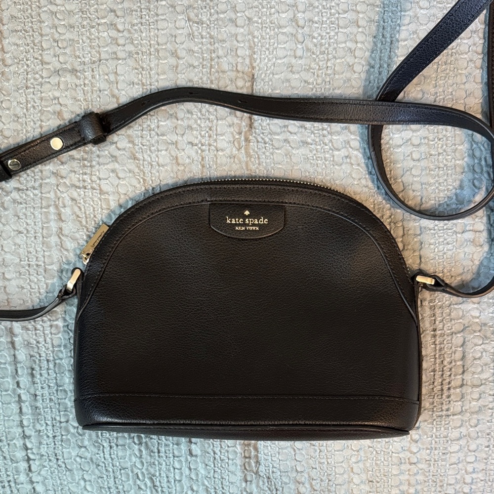 Kate Spade Black Crossbody Bag with Gold Accents